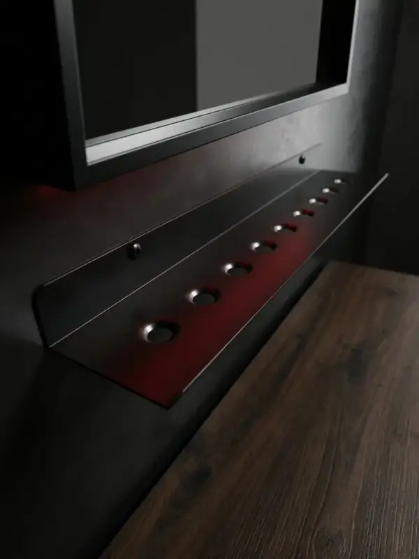 Regal Schlüsselbrett Metall schwarz